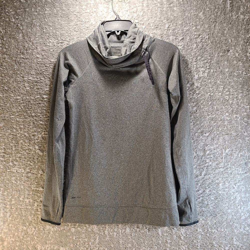 Nike PRO Dri-Fit Drawstring Cowl Neck‎ Long Sleeve Women’s Small Polyester Blend